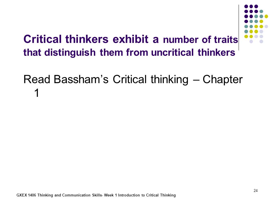 Introduction to critical thinking ppt